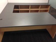 Desks And Returns With Open Custom Credenza Bookcase Units